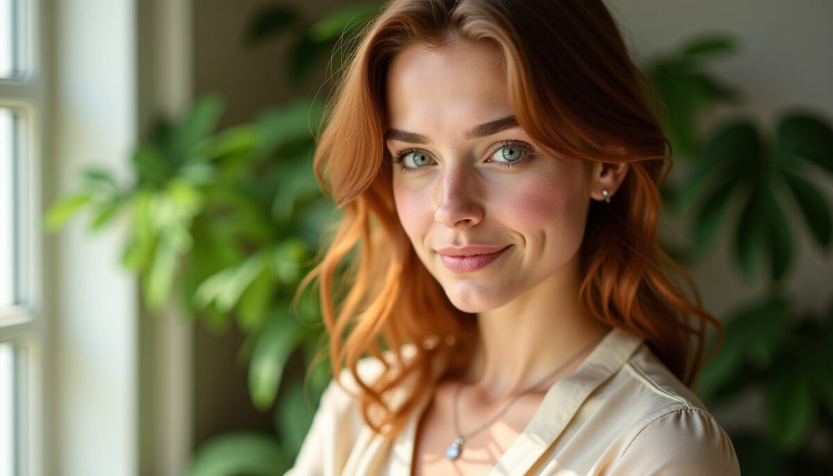 Quelle teinte de cheveux sublime les yeux verts et une peau claire ?